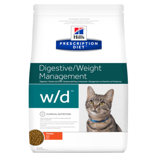 HILL'S CAT PRESCRIPTION DIET W/D DIGESTIVE/WEIGHT MANAGEMENT [1,5KG]