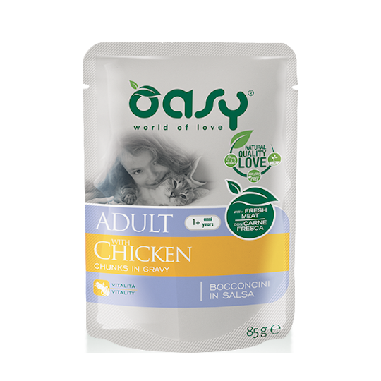 OASY CAT ADULT WITH CHICKEN [ΦΑΚΕΛΑΚΙ 85GR]